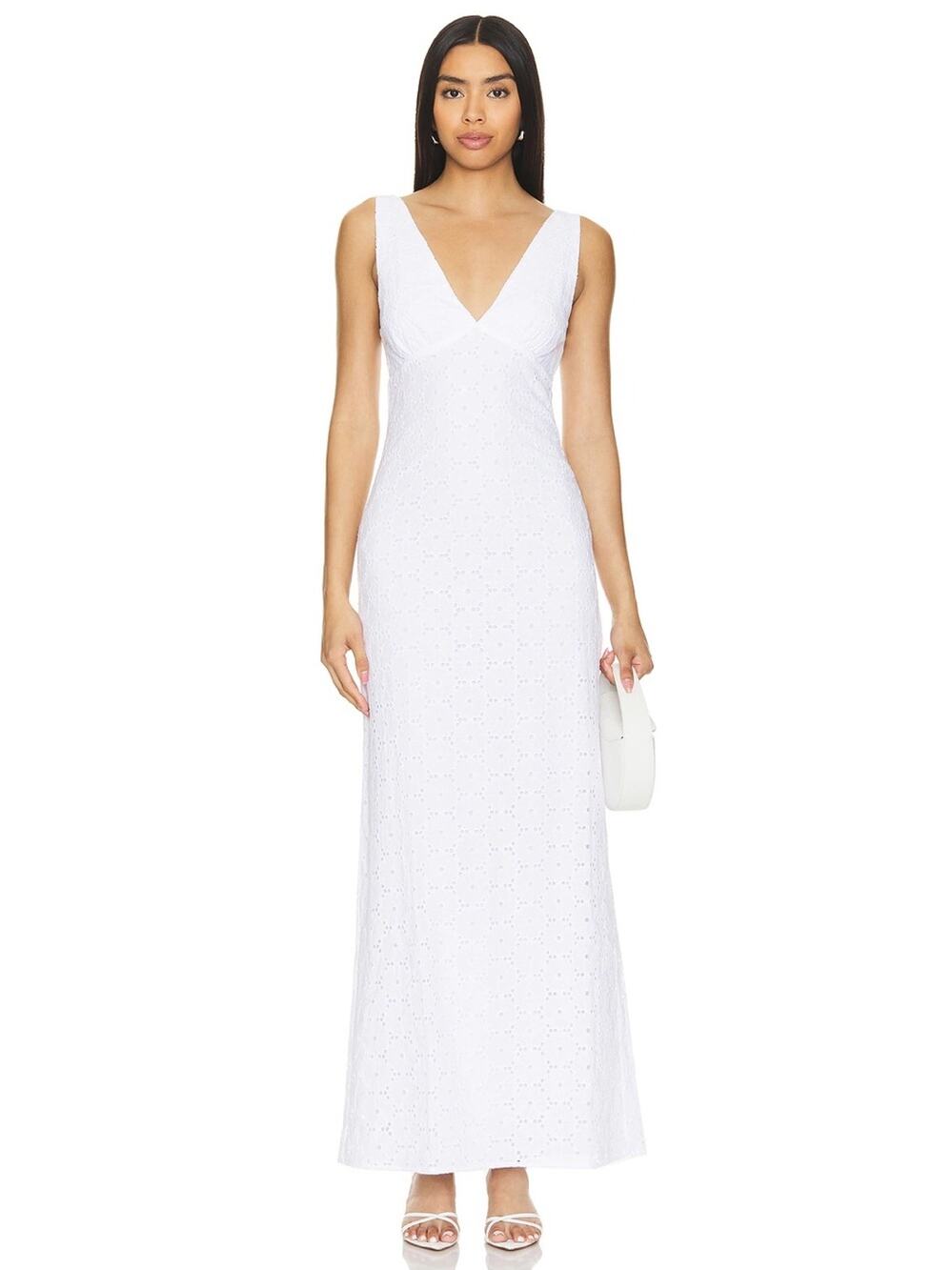 Revolve Lovers and Friends Loretta Eyelet Maxi Dress Size M